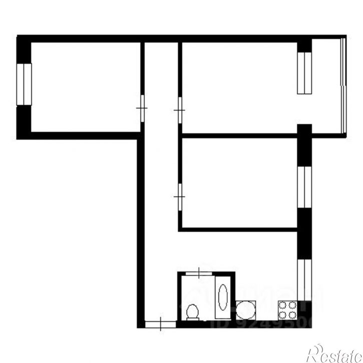 3-комн квартира мкр Лебединец, 5,  д. 5