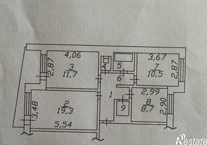 3-комн квартира Восточный мкр, 8,  д. 8