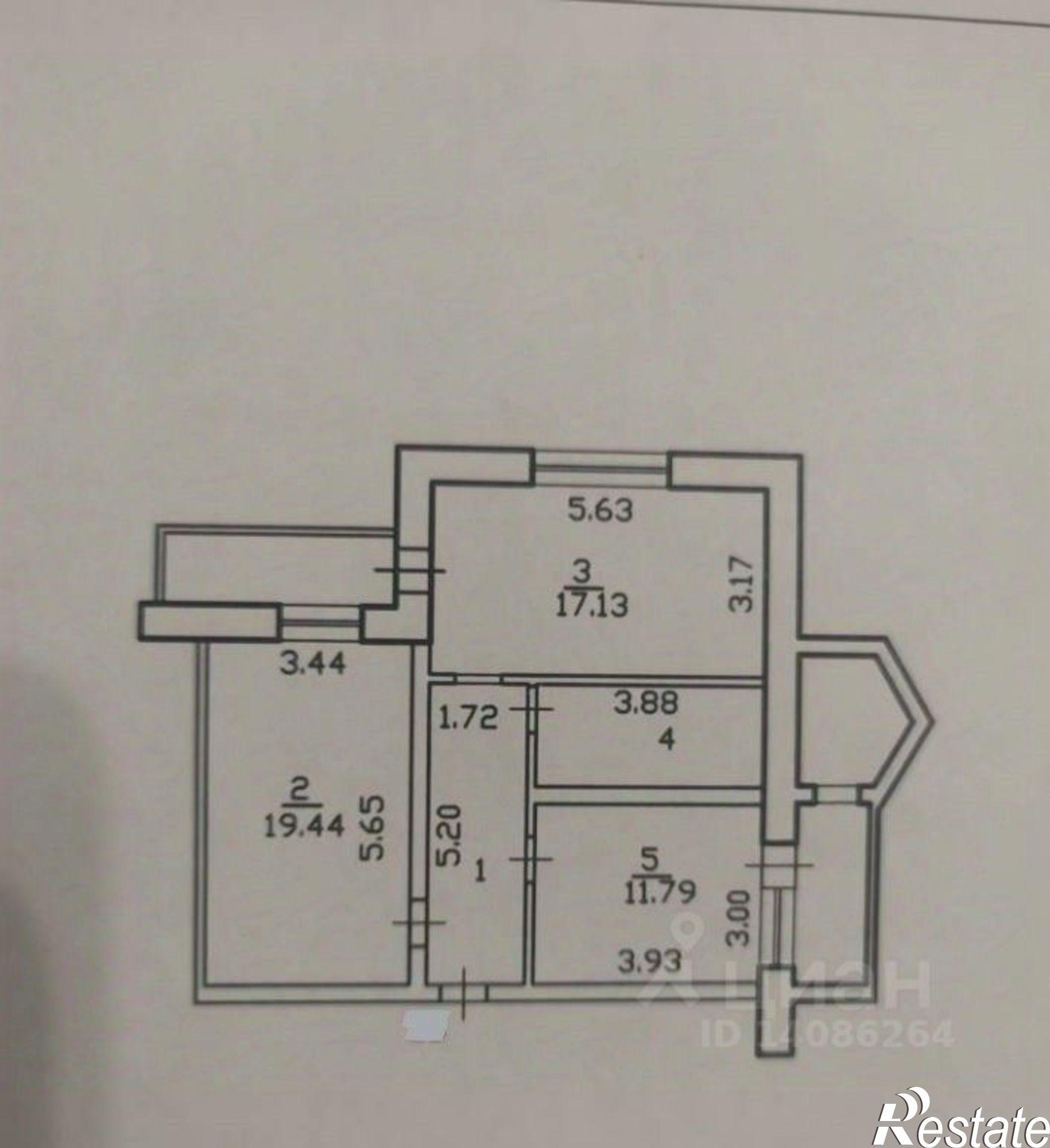 Купить квартиру за 5 100 000 рублей на Комсомольский проспект, 1Б