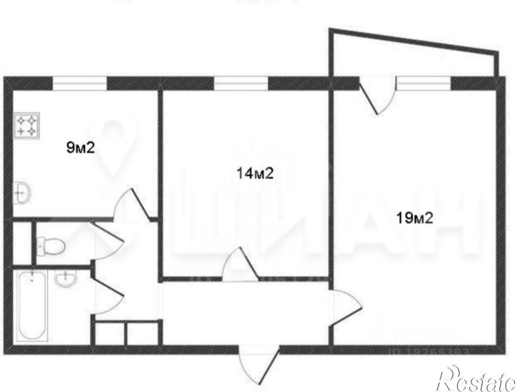 2-комн квартира