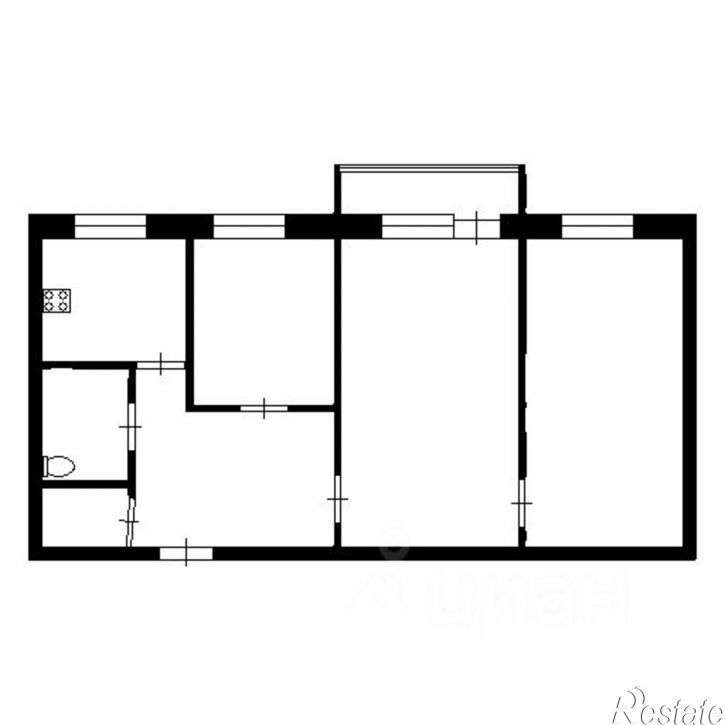 3-комн квартира Комсомольский проспект, 3,  д. 3