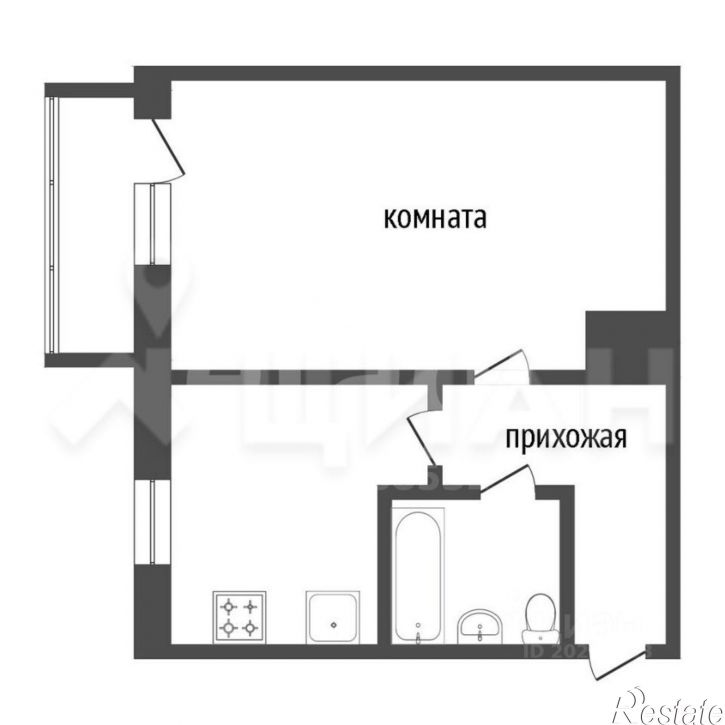 1-комн квартира Парковый мкр,дом 21