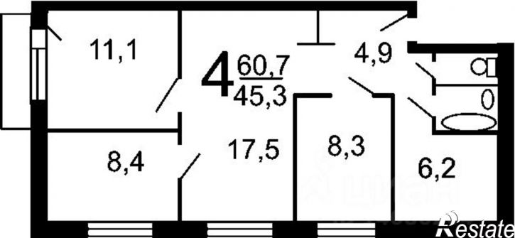 4-комн квартира Старый Оскол городской округ