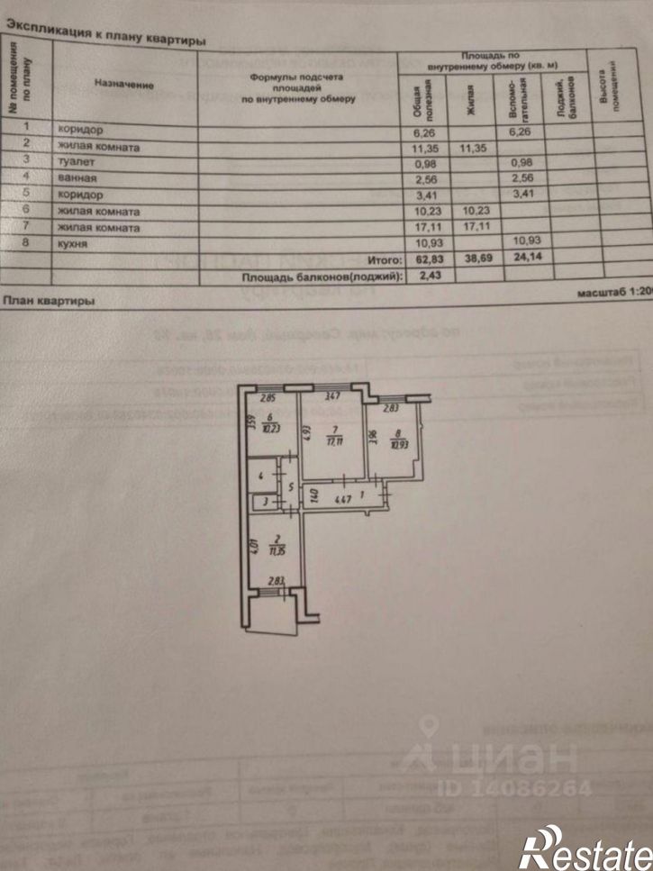 3-комн квартира Старый Оскол городской округ