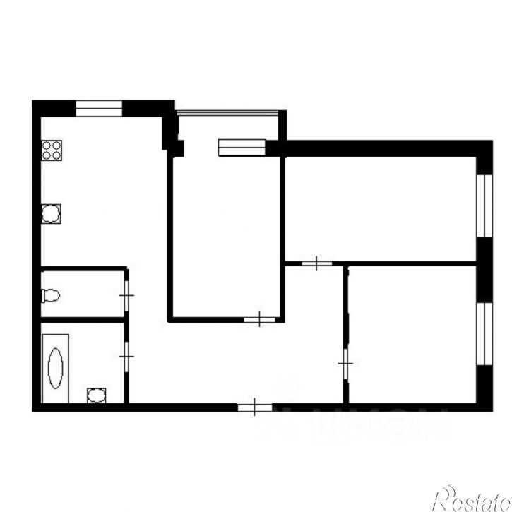 3-комн квартира Парковый мкр,дом 23