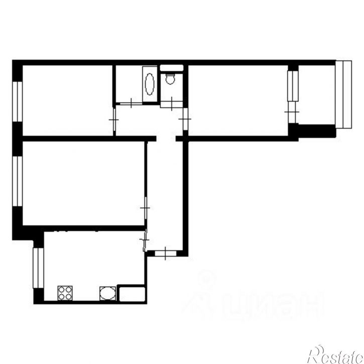 3-комн квартира Лесной мкр,дом 13