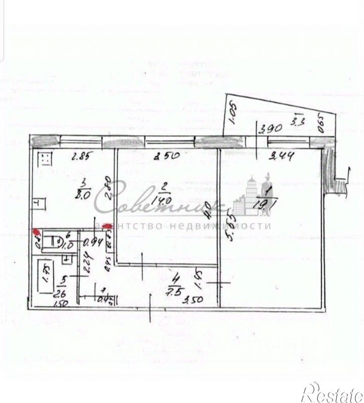 2-комн квартира
