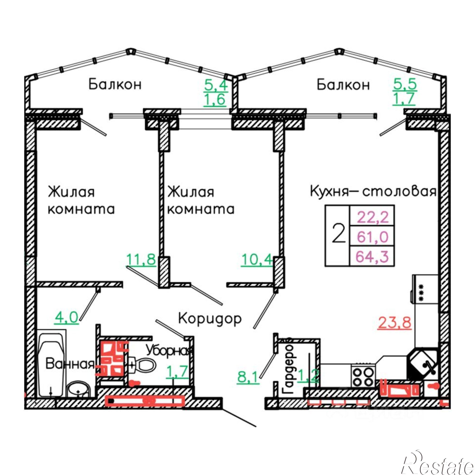 Купить квартиру за 8 166 100 рублей
