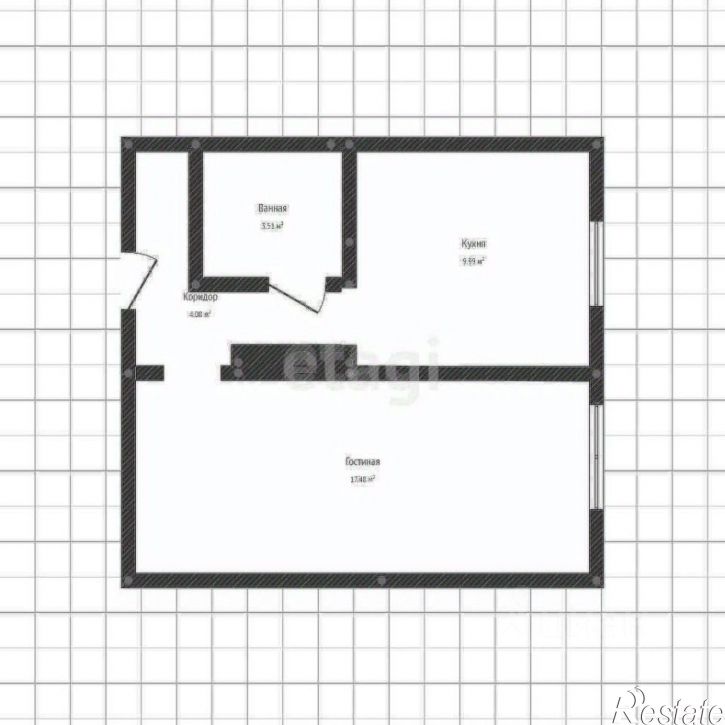 1-комн квартира мкр Конева, 7,  д. 7