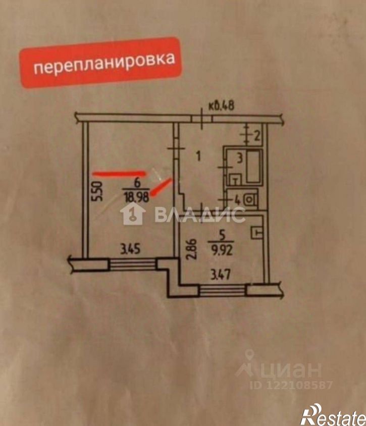 2-комн квартира мкр Конева, 6,  д. 6