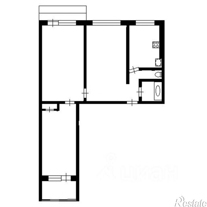 3-комн квартира Олимпийский мкр, 60,  д. 60