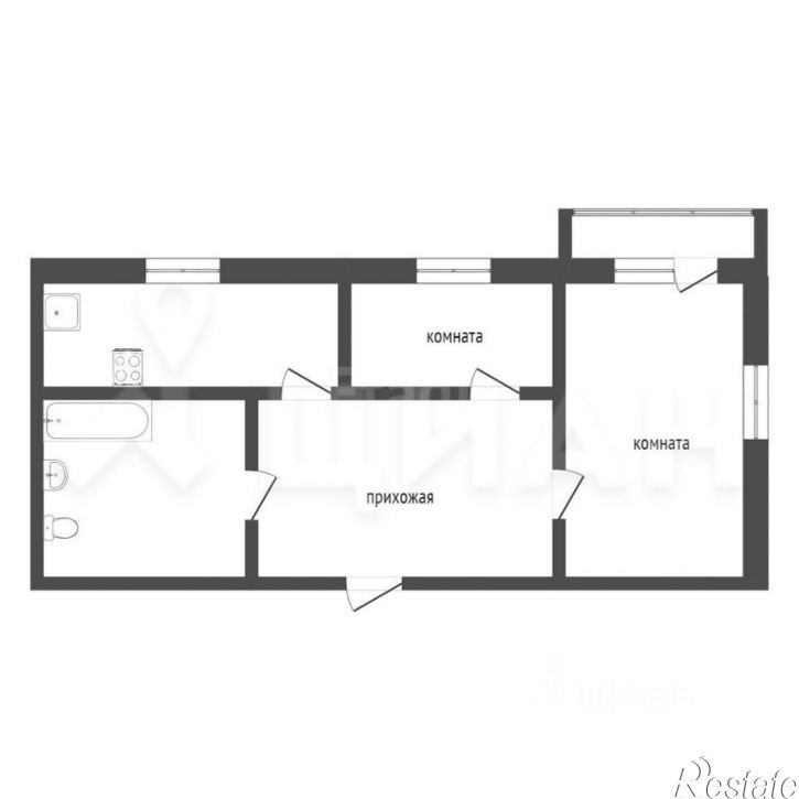 2-комн квартира Интернациональный мкр, 39,  д. 39