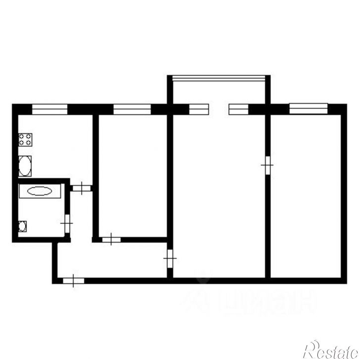 3-комн квартира Парковый мкр, 12,  д. 12