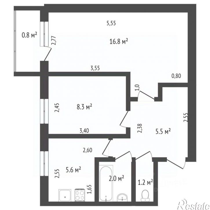 2-комн квартира мкр Приборостроитель, 25,  д. 25