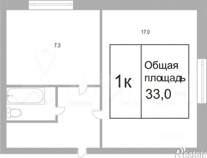 1-комн квартира