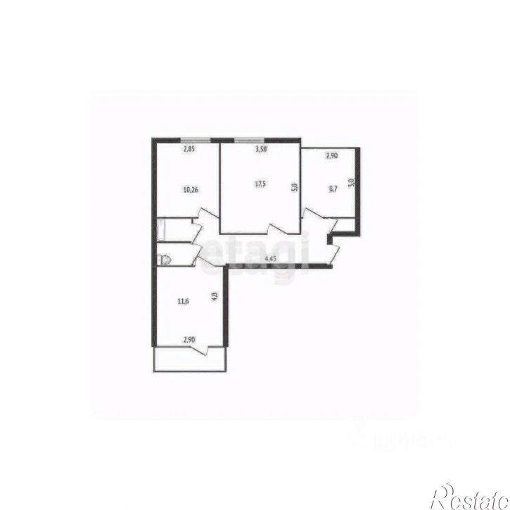3-комн квартира мкр Буденного, 7а,  д. 7а
