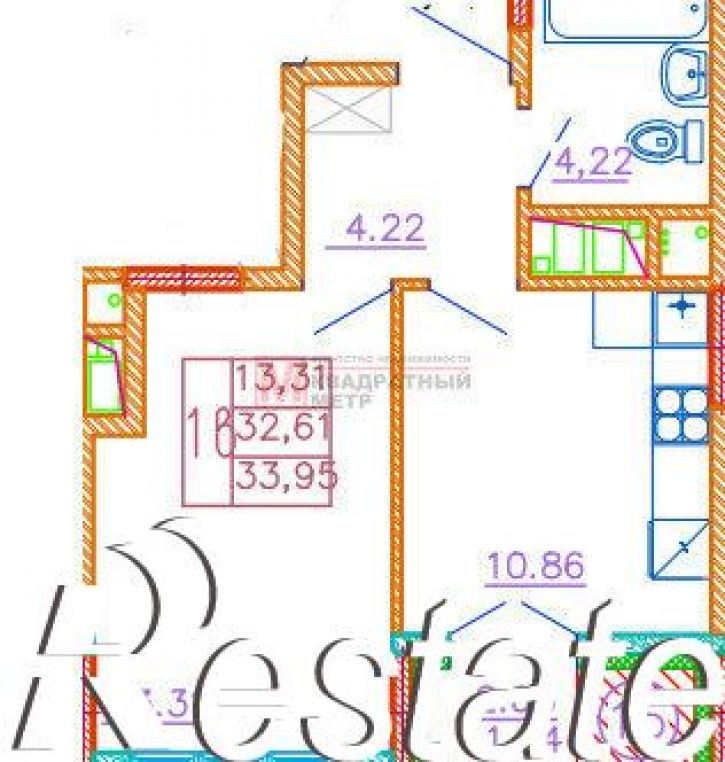 1-комн квартира микрорайон Центральный, 4А