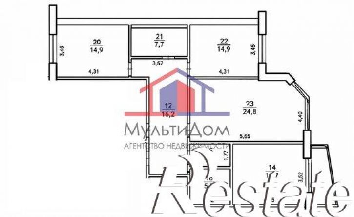 3-комн квартира Степной мкр, 24,  д. 24